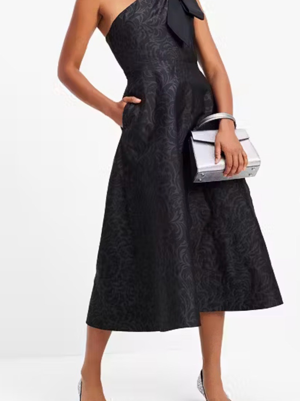 Kate Spade Flourish Swirl One Shoulder Dress
